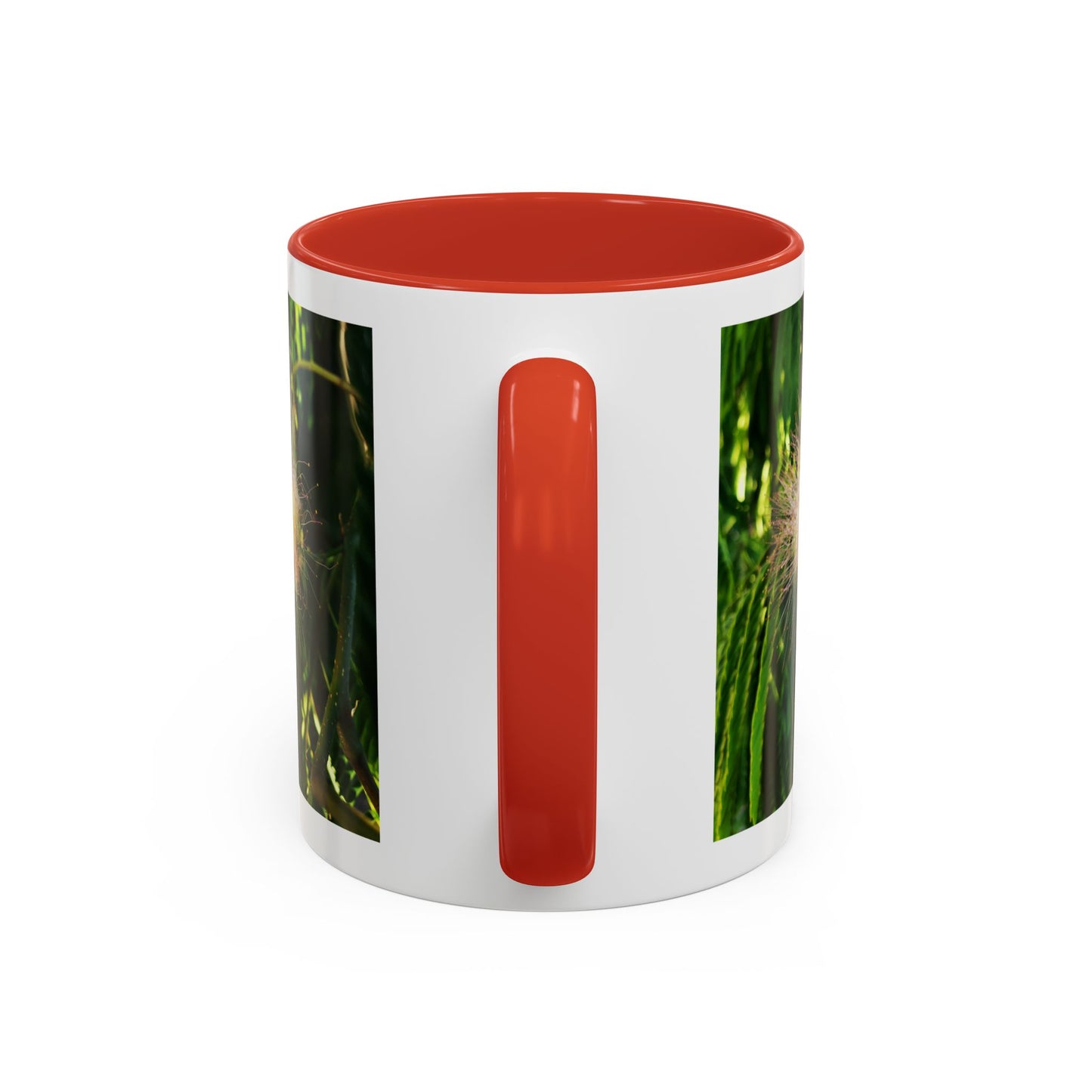 11oz Garden Themed Silk Blossom Plant Foliage Two Tone Coffee Mug