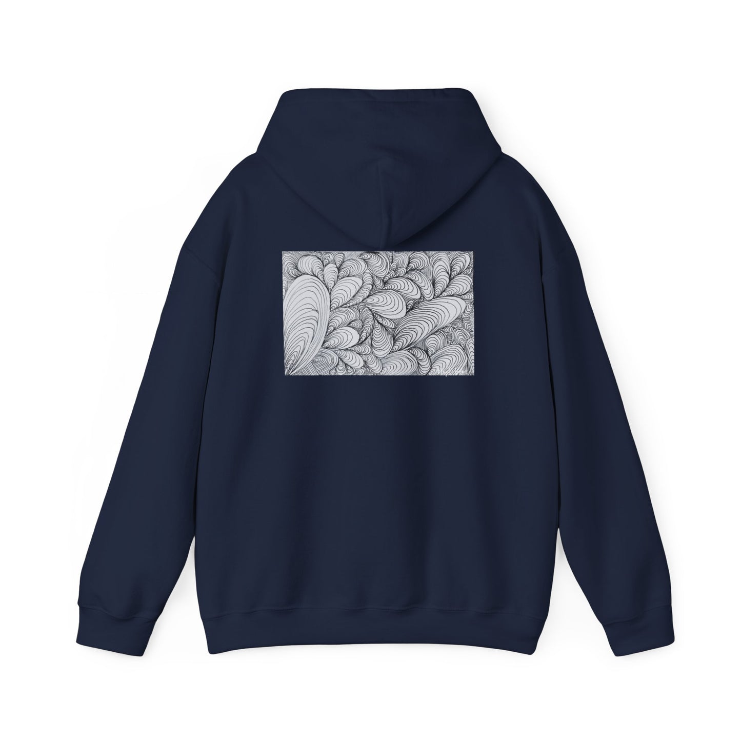 Unisex Heavy Blend™ Original Rough Artwork Midsize Print Hooded Sweatshirt