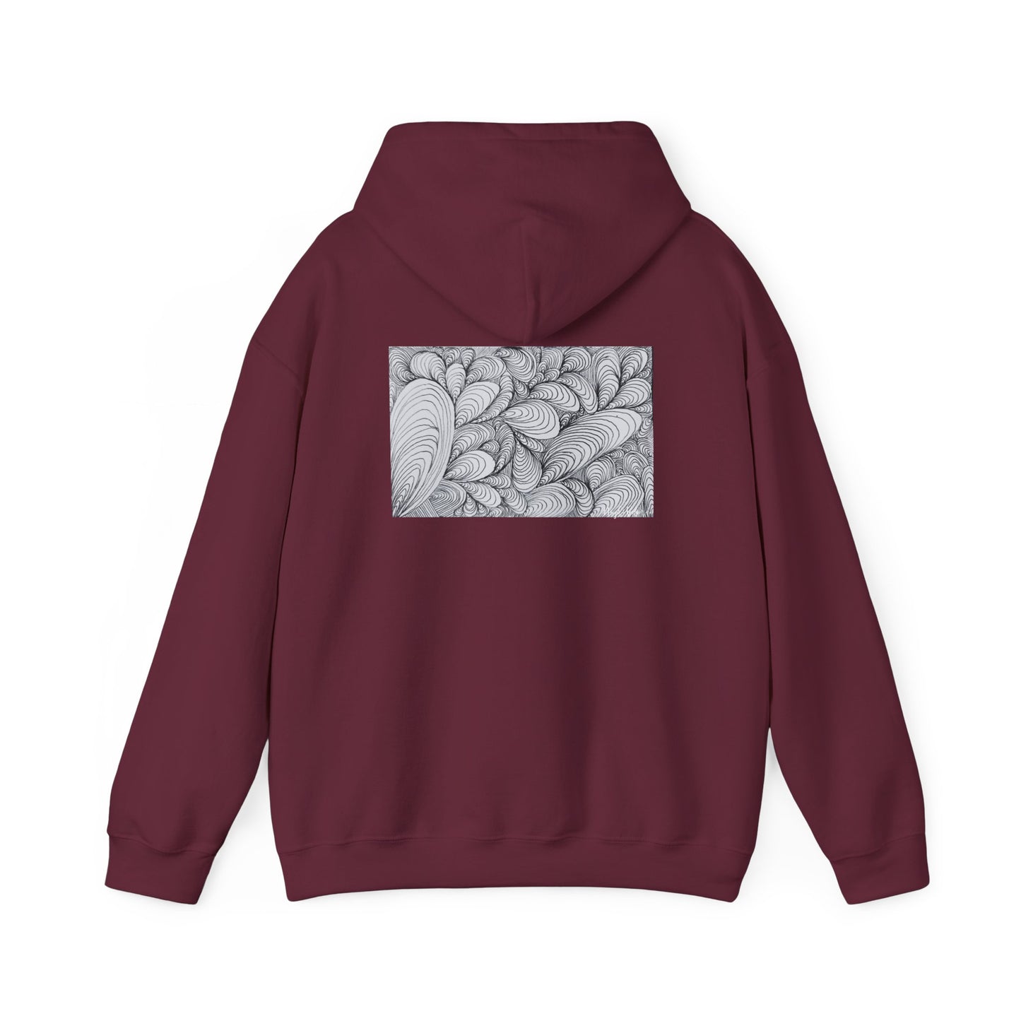 Unisex Heavy Blend™ Original Rough Artwork Midsize Print Hooded Sweatshirt