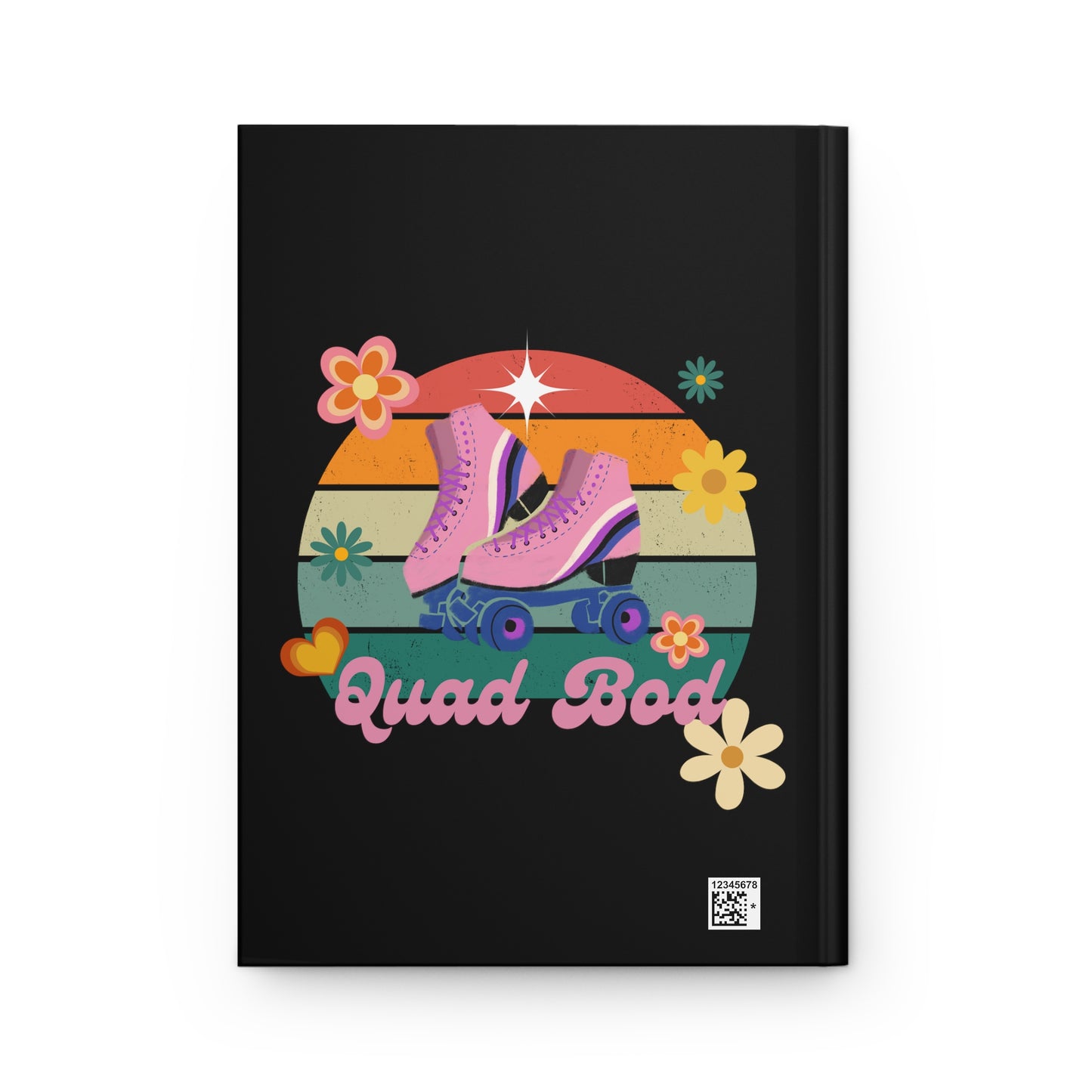 Hardcover Journal Matte Quad Bod Retro Vibes Rollerskate Themed Everyday Carry