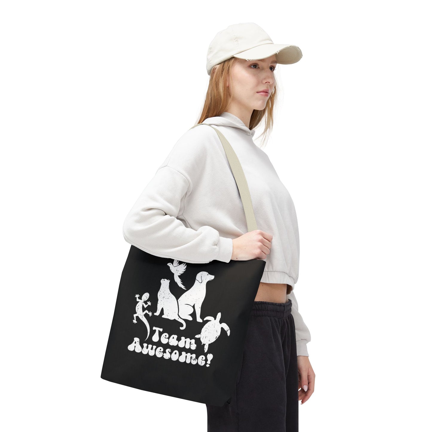 Unisex Animal Lover Lizard Cat Bird Dog Turtle Team Awesome Tote Bag