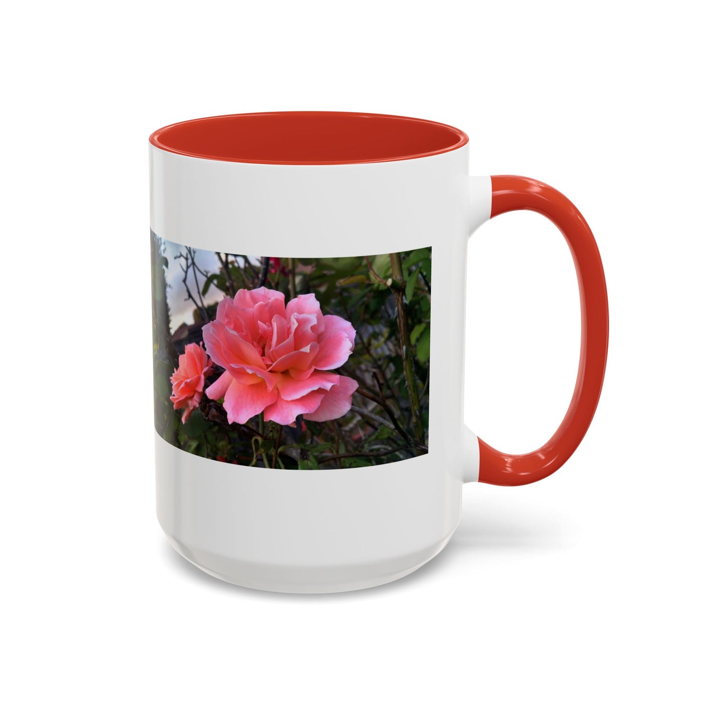 11oz/15oz Garden Themed Double Delight Rose Coffee Mug