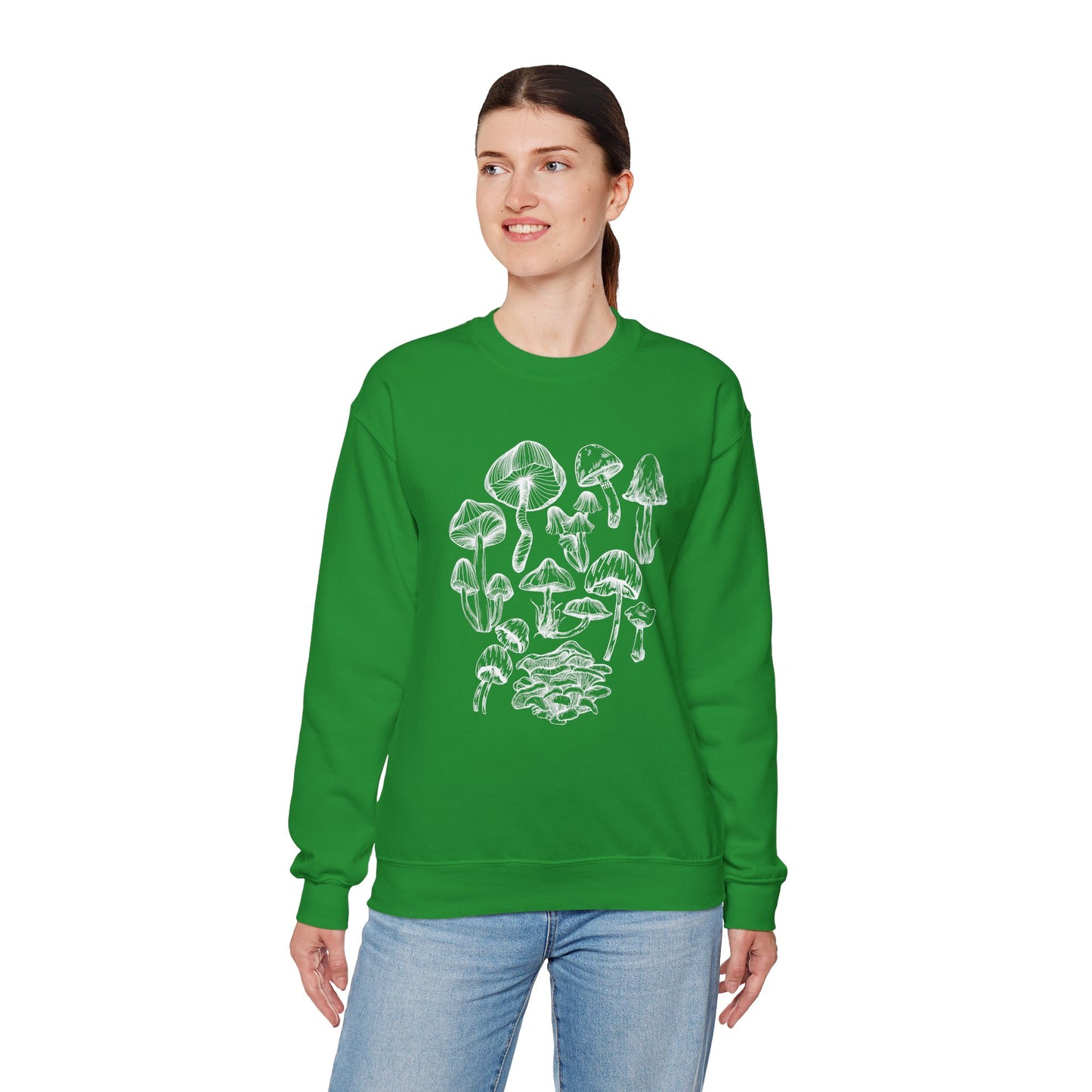 Unisex Mushroom Lover Fungi Print Toadstool Sweatshirt