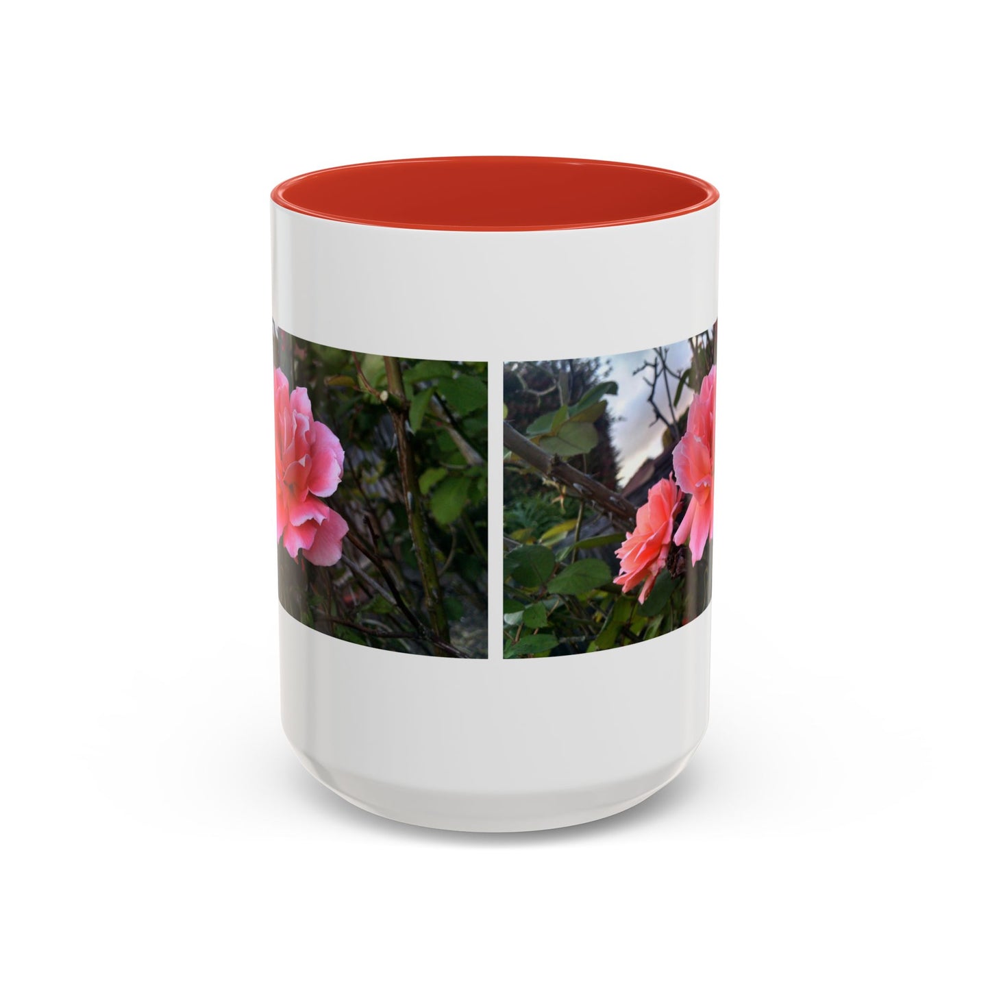 11oz/15oz Garden Themed Double Delight Rose Coffee Mug