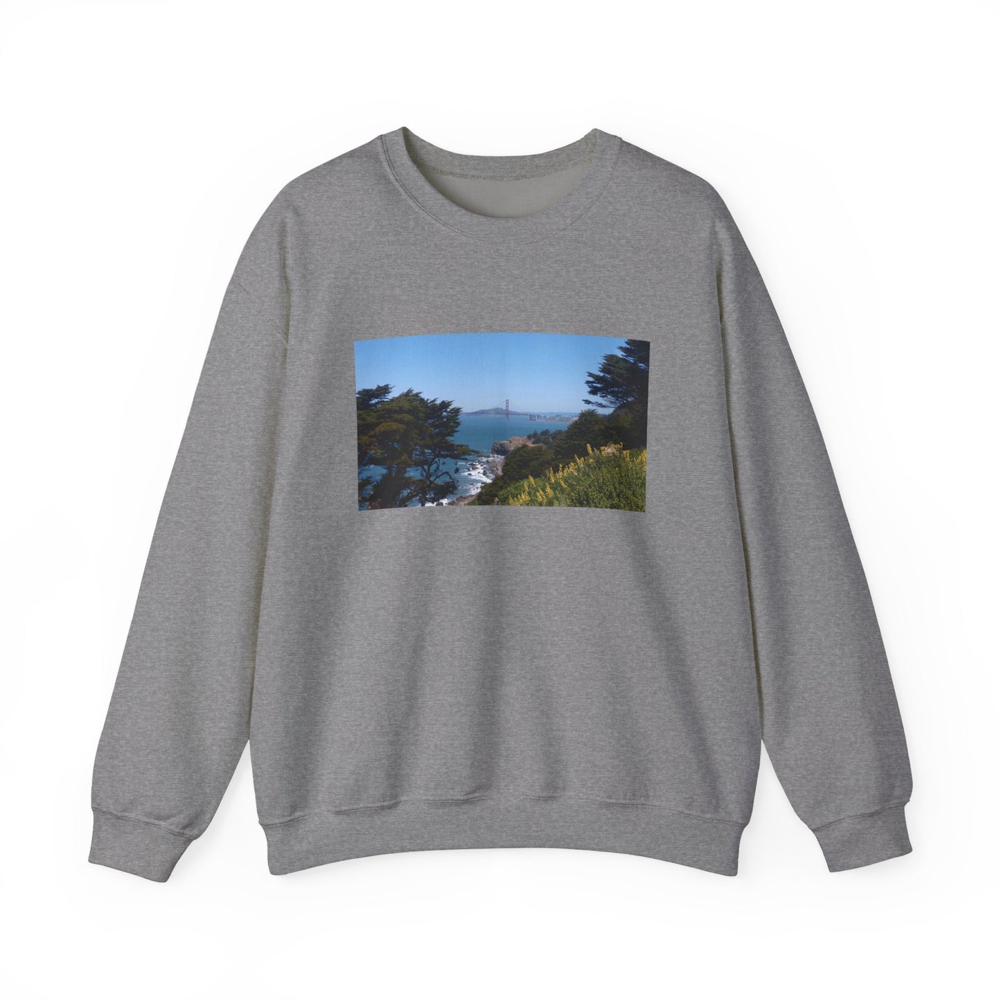 Unisex Travel Sweater, Scenic Lookout, El Camino Del Mar, San Francisco, California, Golden Gate Bridge, Vista, Ocean Views, Beautiful Blue