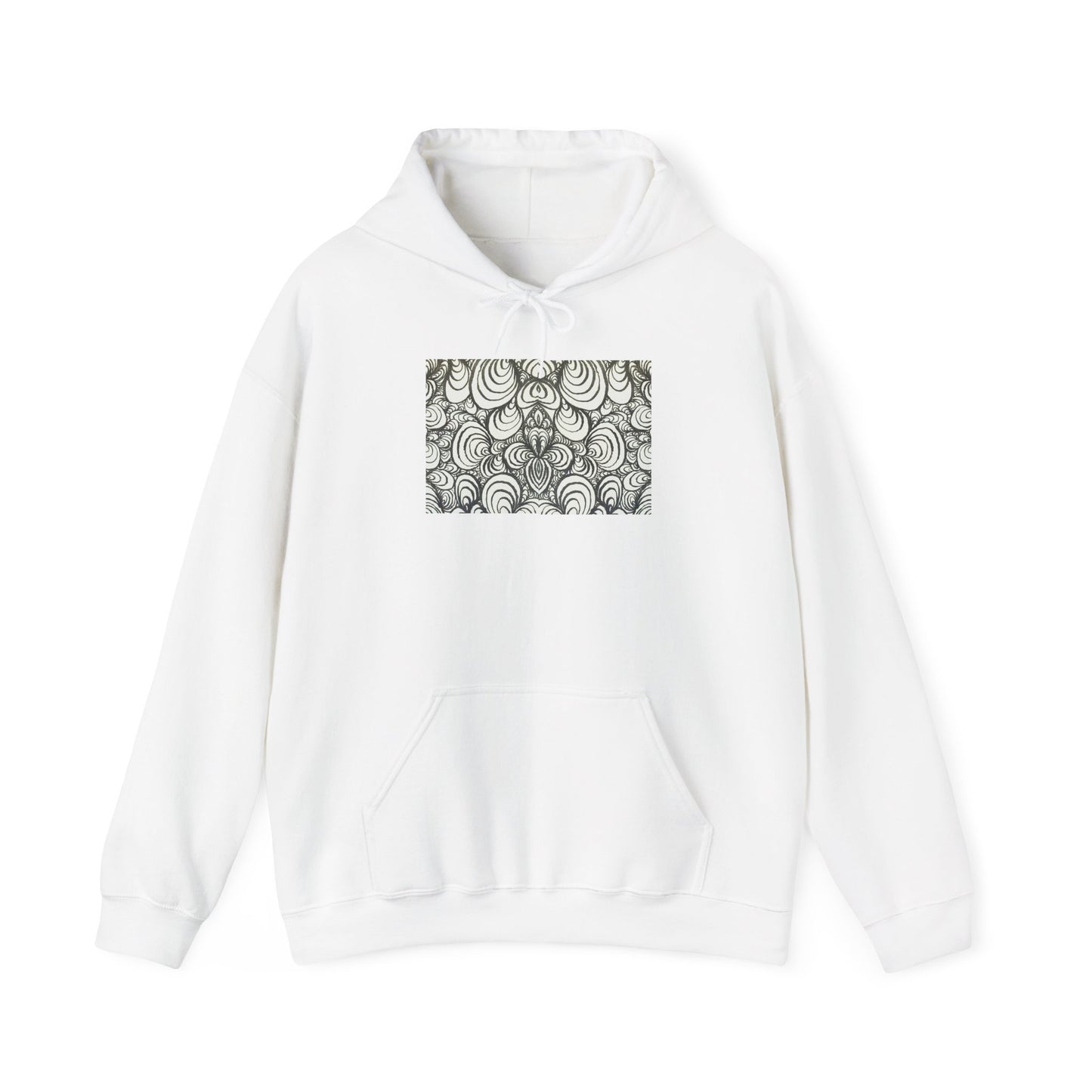 Unisex Heavy Blend™ Original Line Art Hooded Sweatshirt - Puzzle Panels 1