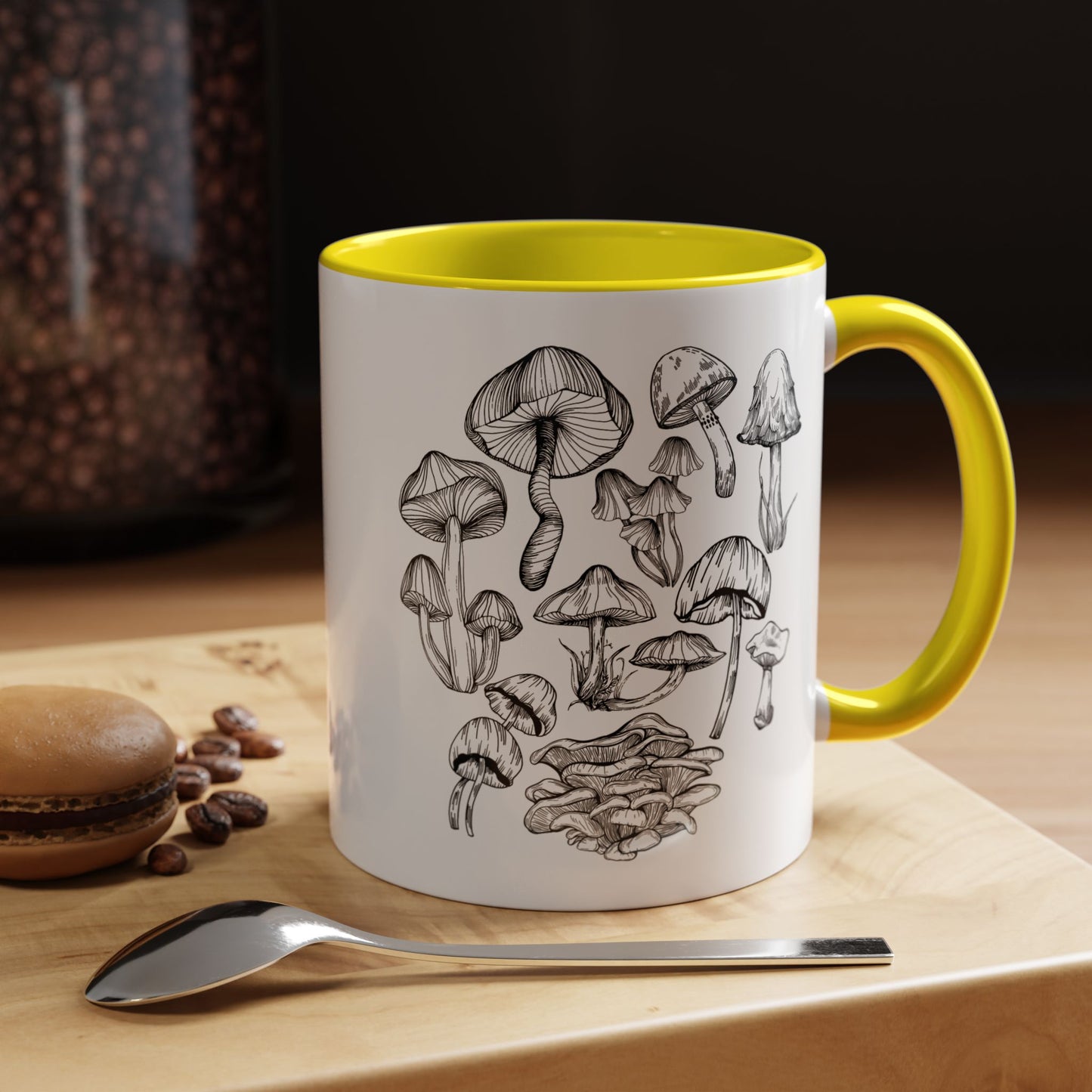 11oz/15oz  Mushroom Lover Fungi Print Toadstool Coffee Mug