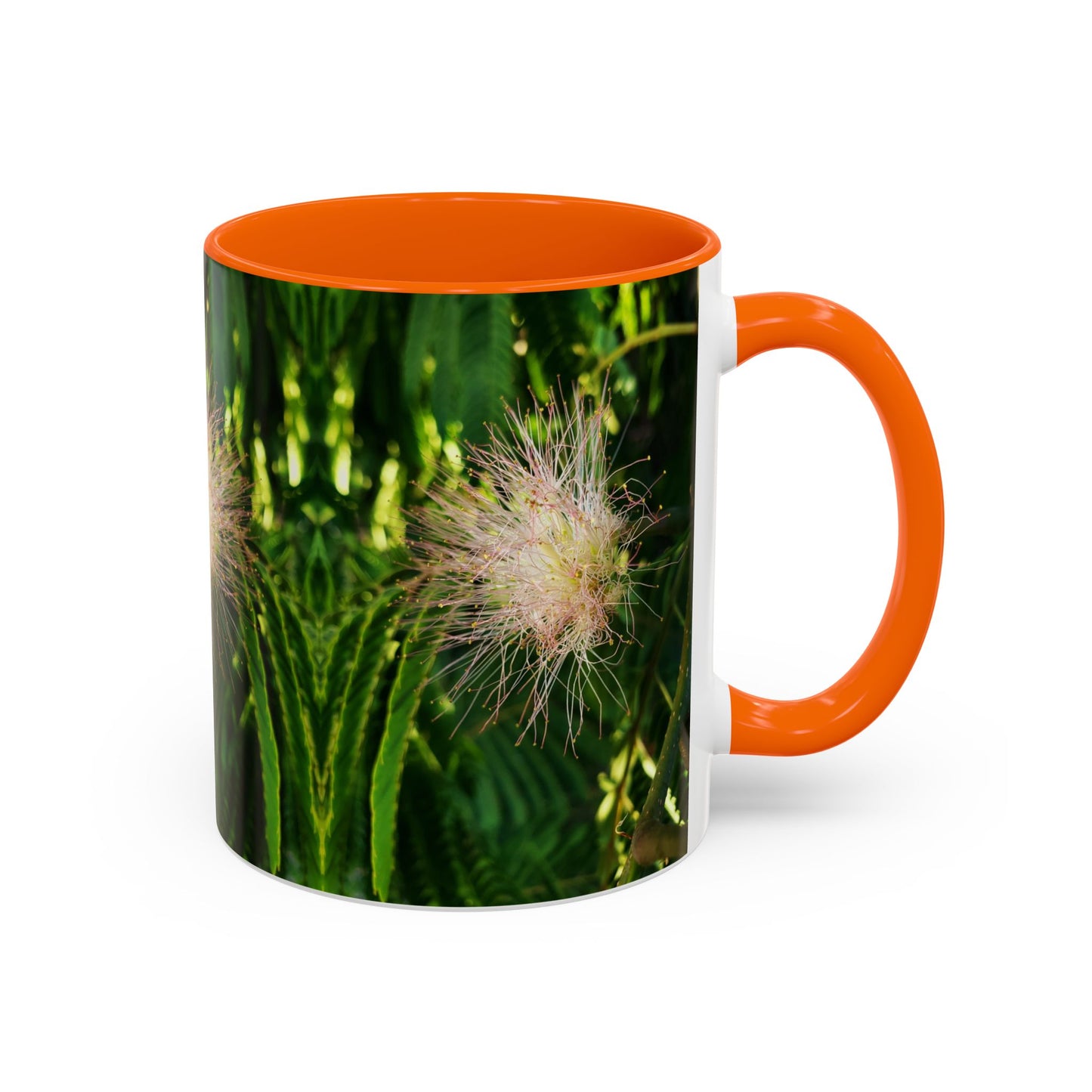 11oz /15oz Garden Themed Silk Blossom Plant Foliage Two Tone Coffee Mug
