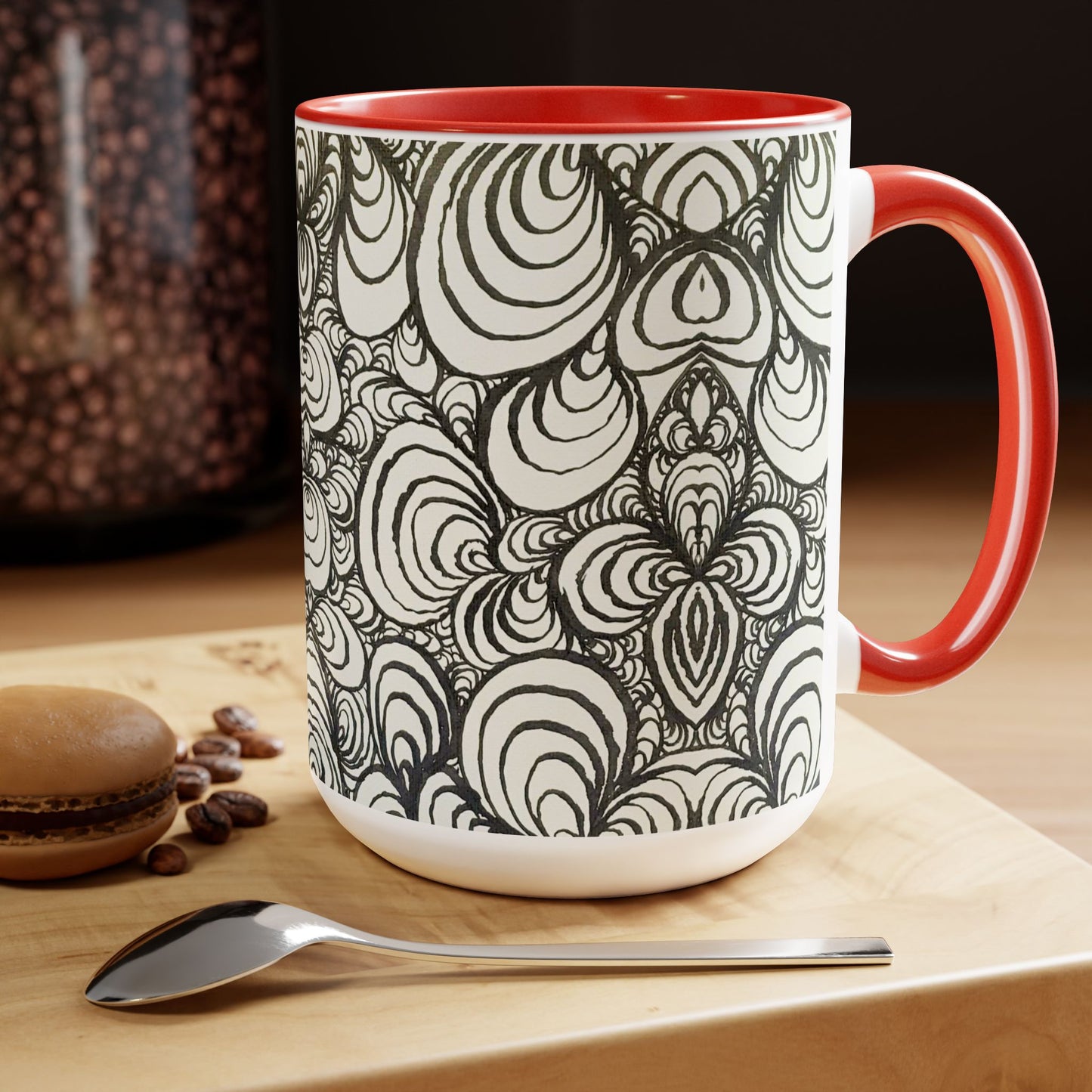 15oz Original Line Art Mug - Puzzle Panels 1