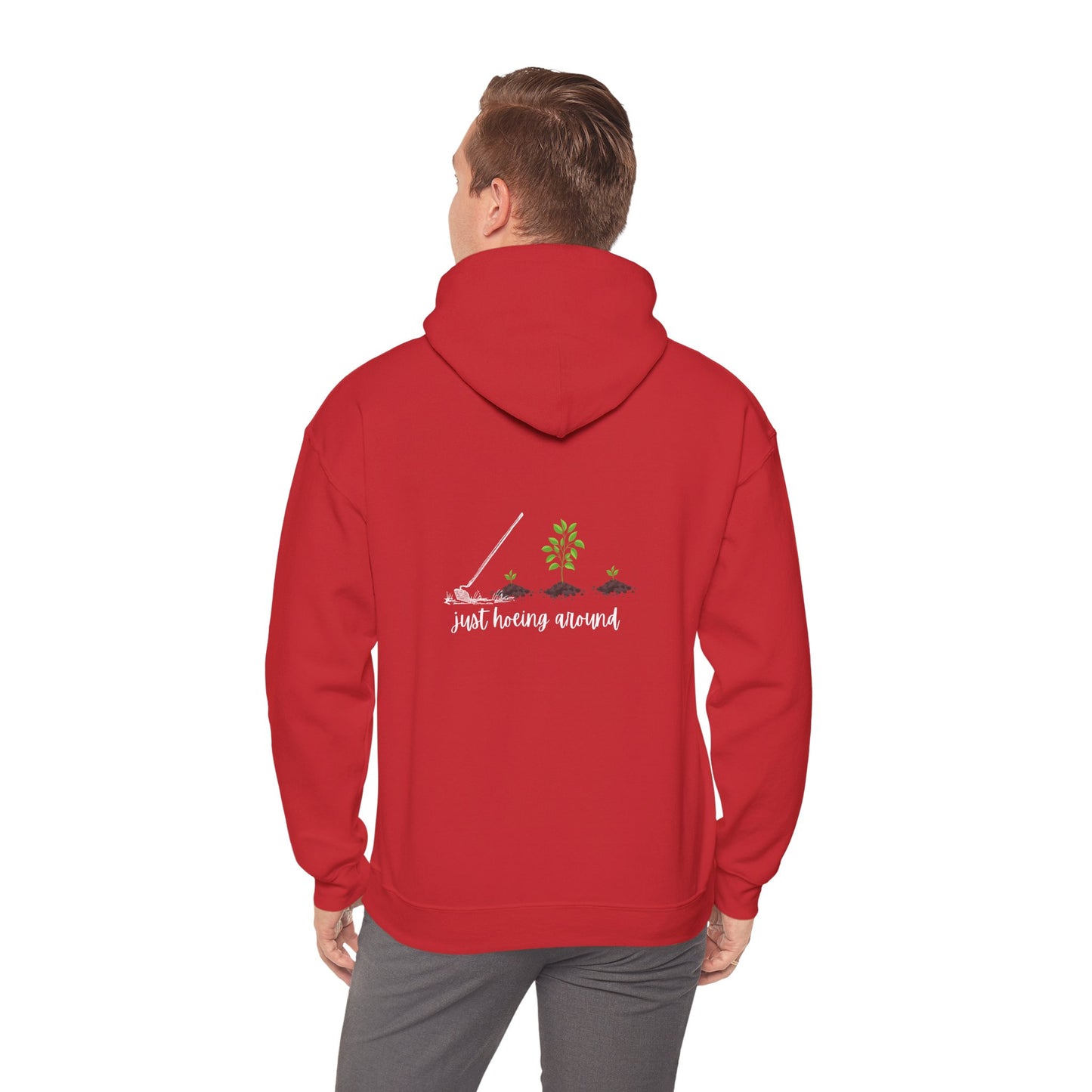 Unisex Heavy Blend™ Just Hoeing Around Gardening Hooded Sweatshirt