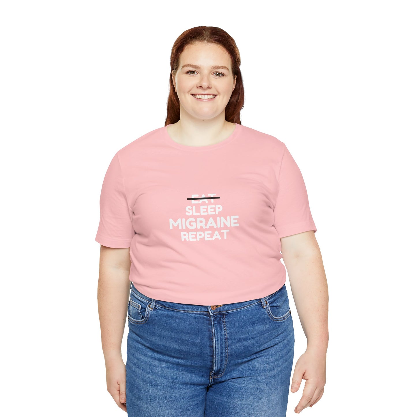 Unisex Migraine Day Invisible Illness Warrior Eat Sleep Migraine Repeat Tshirt