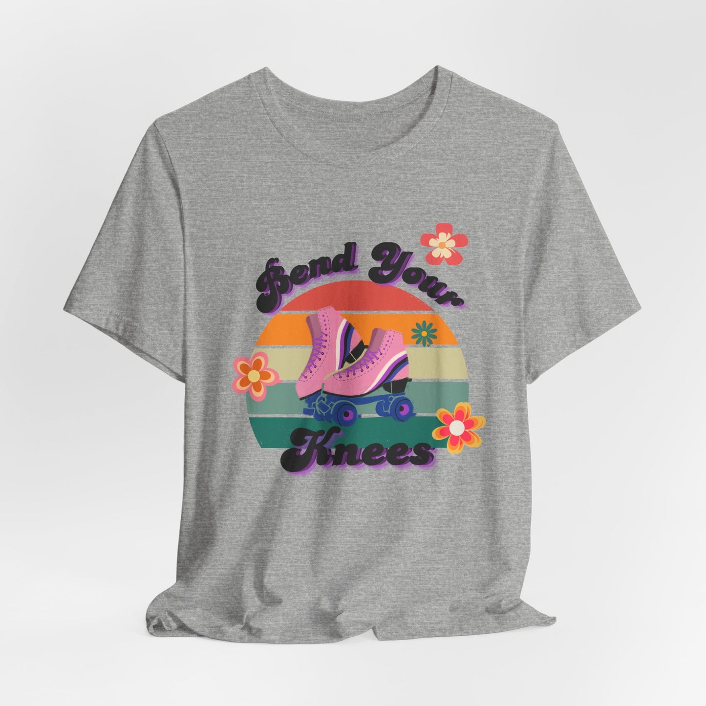 Unisex Retro Vibes Bend Your Knees Skater T-Shirt