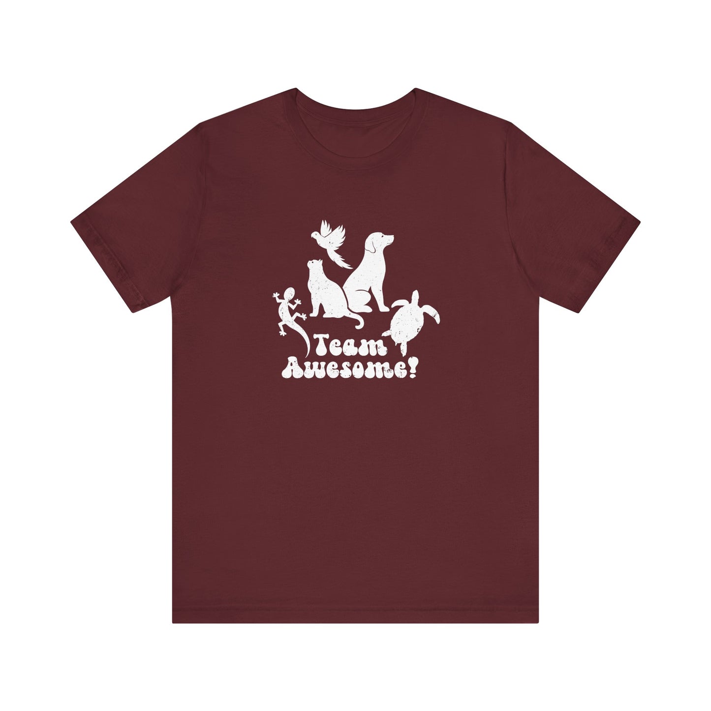 Unisex Animal Lover Lizard Cat Bird Dog Turtle Team Awesome T-Shirt