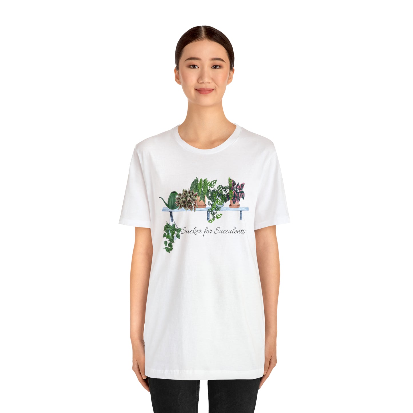 Unisex Gardening Themed T-Shirt Sucker for Succulents