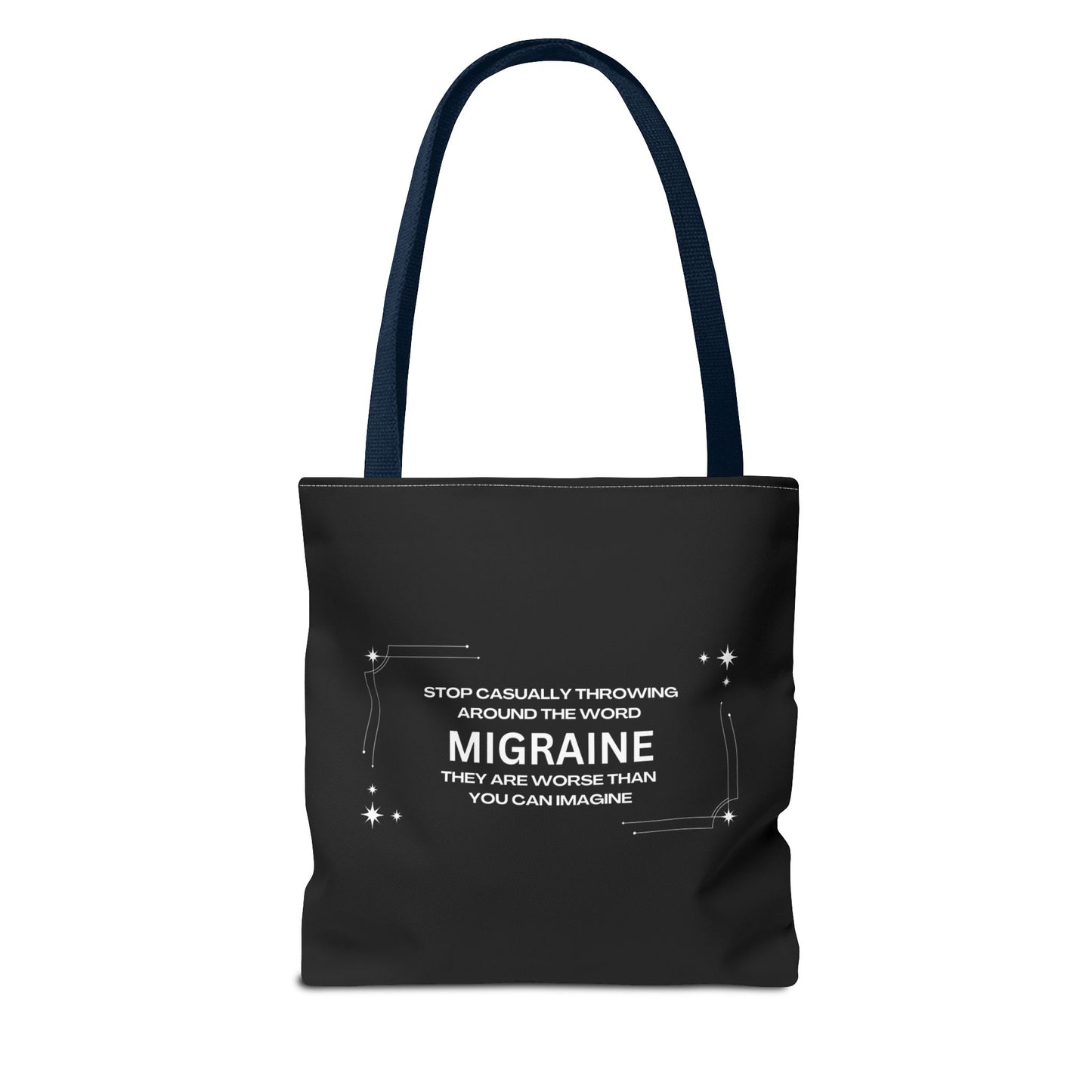 Unisex Migraine Day Invisible Illness Warrior Tote Bag