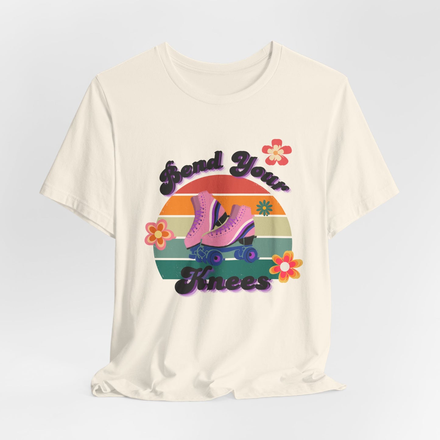 Unisex Retro Vibes Bend Your Knees Skater T-Shirt
