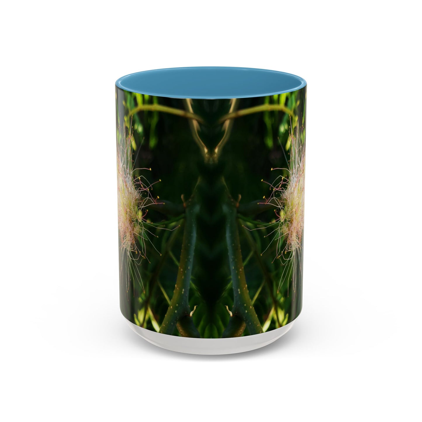 11oz /15oz Garden Themed Silk Blossom Plant Foliage Two Tone Coffee Mug
