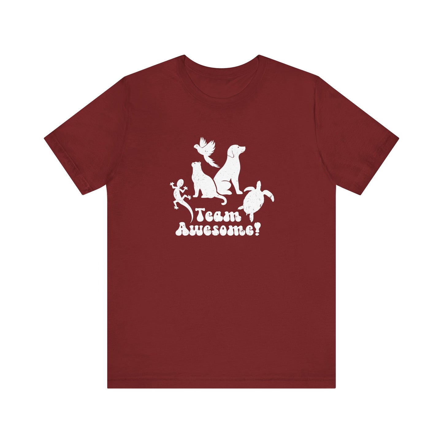 Unisex Animal Lover Lizard Cat Bird Dog Turtle Team Awesome T-Shirt