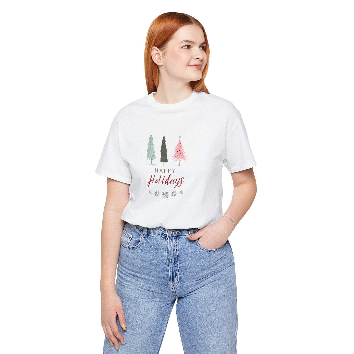 Unisex Jersey Short Sleeve Happy Holidays Seasons Greetings Fall T-Shirt