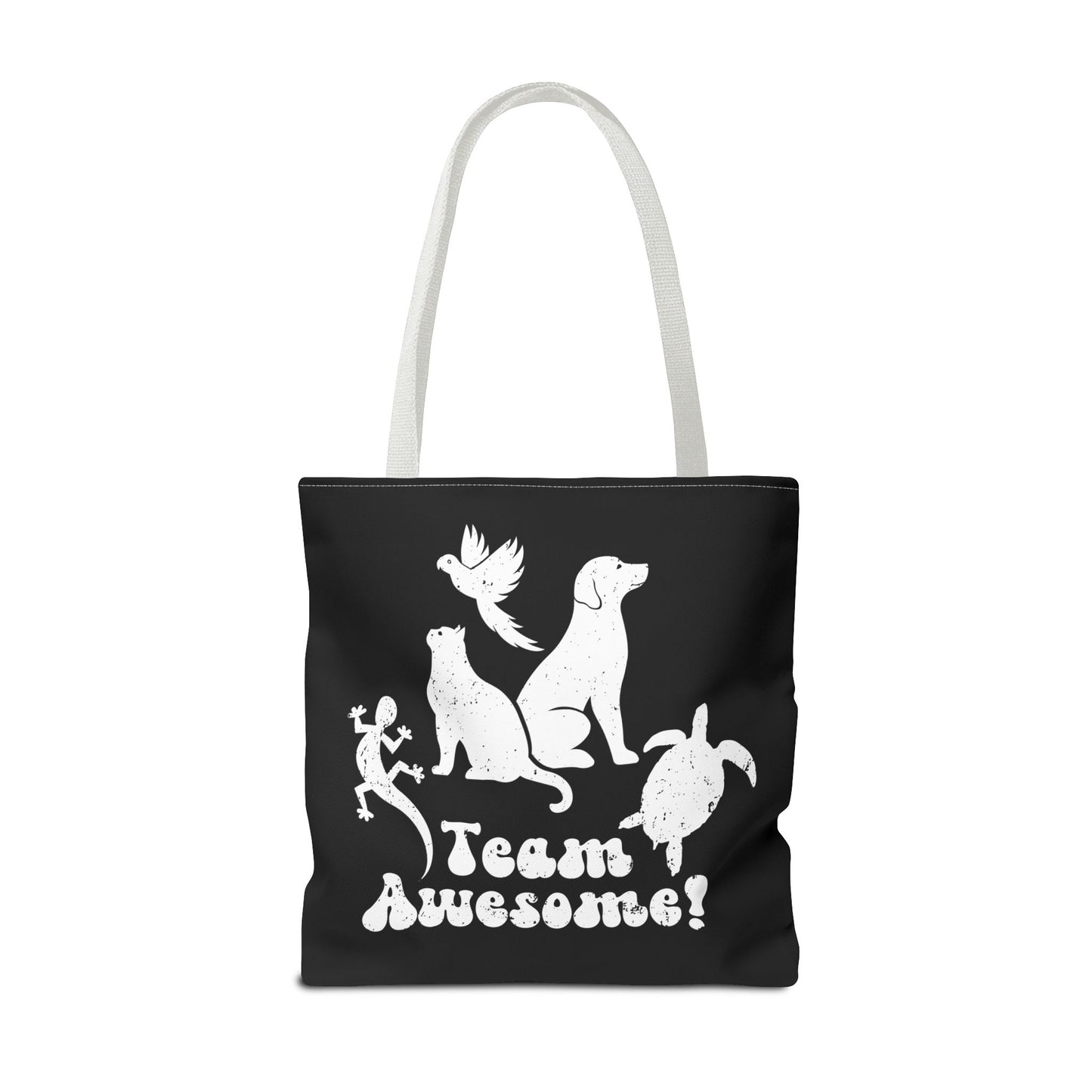 Unisex Animal Lover Lizard Cat Bird Dog Turtle Team Awesome Tote Bag