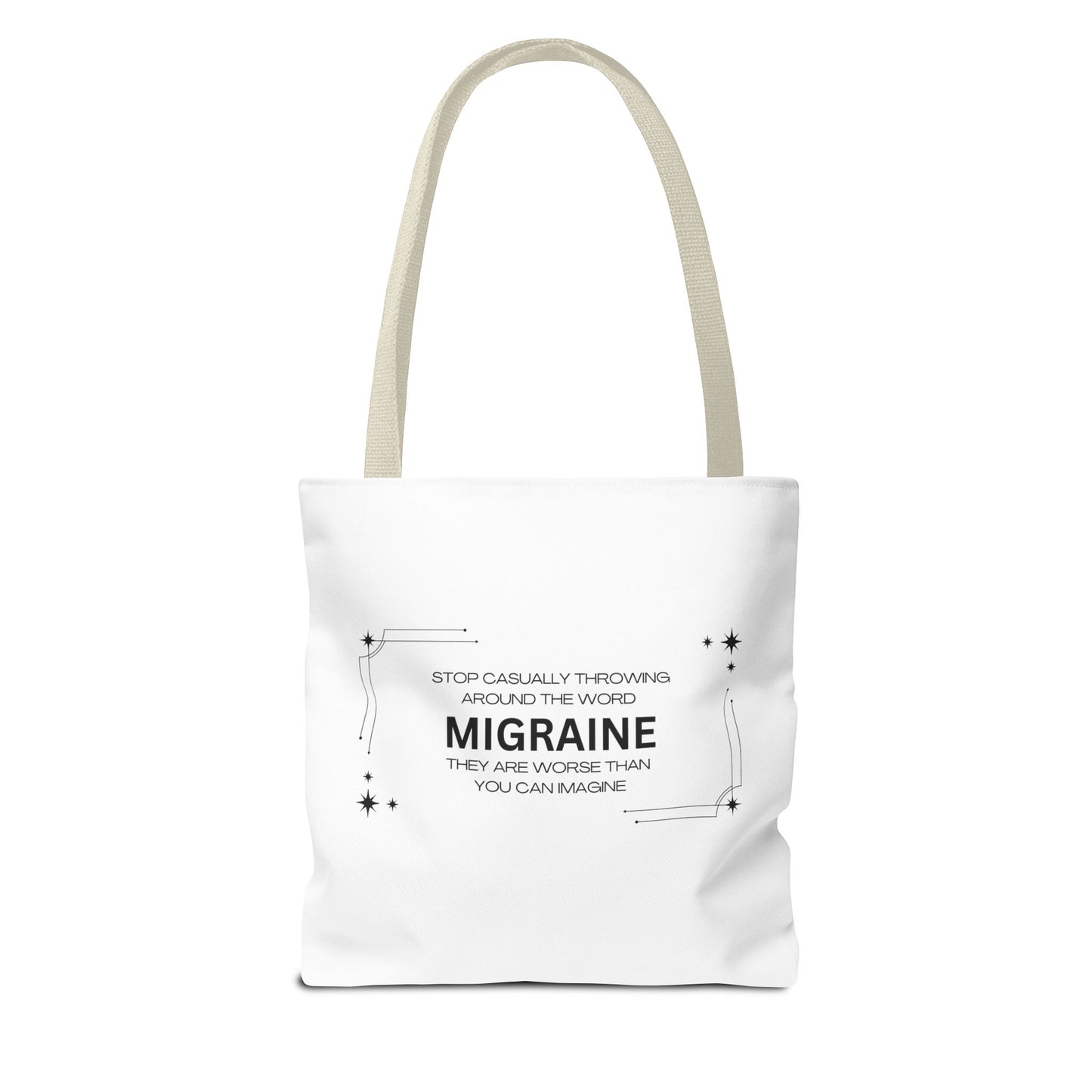 Unisex Migraine Day Invisible Illness Warrior Tote Bag