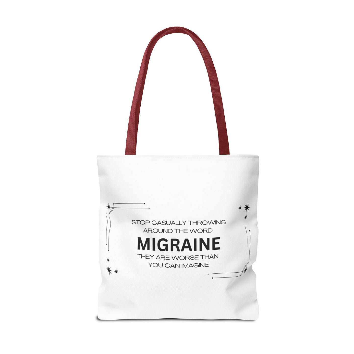 Unisex Migraine Day Invisible Illness Warrior Tote Bag