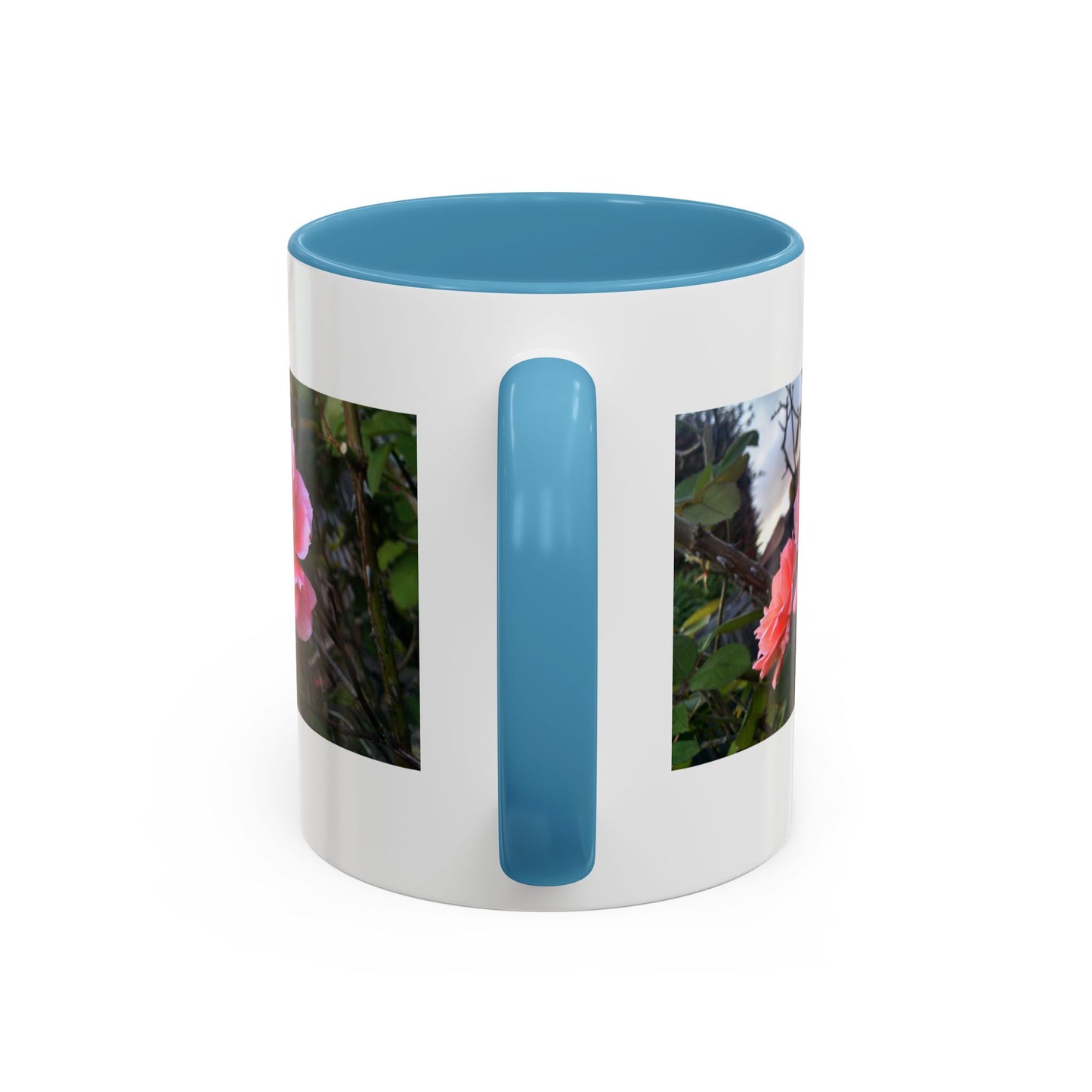 11oz/15oz Garden Themed Double Delight Rose Coffee Mug