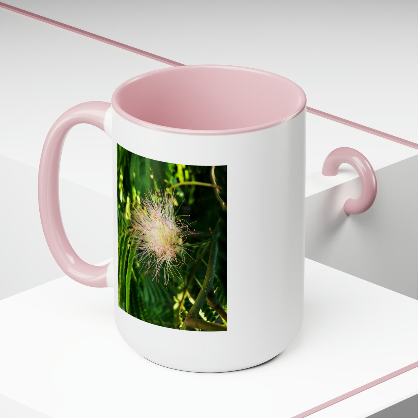 15oz. Garden Themed Coffee Mug, Coffee Club Mug with Silk Blossom