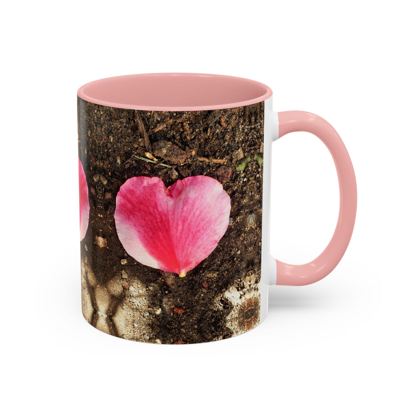 11oz/15oz Garden Themed Double Delight Heart Shaped Rose Petal Coffee Mug