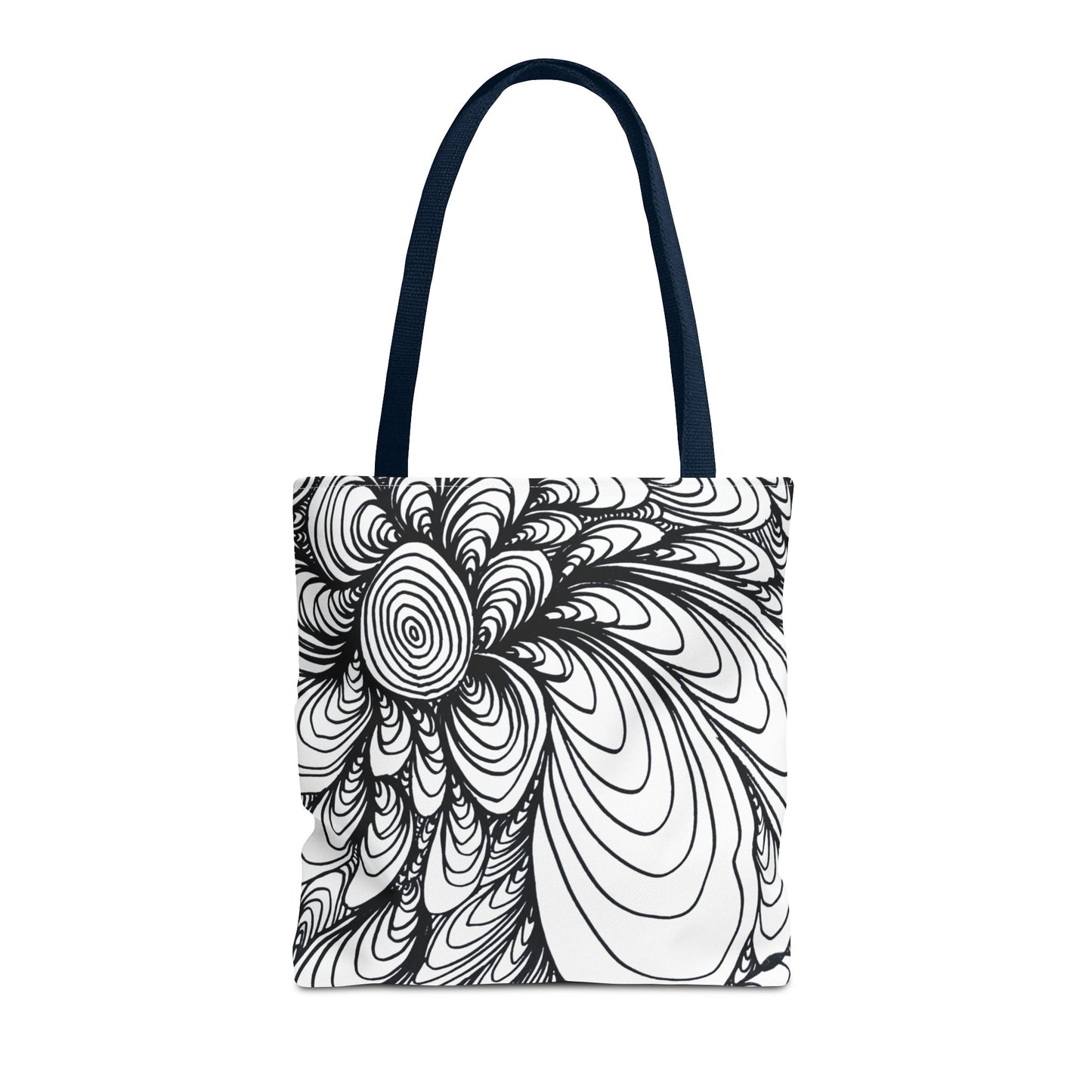 Unisex Original Doodle Art All Over Print Tote Bag - Apricots Noir