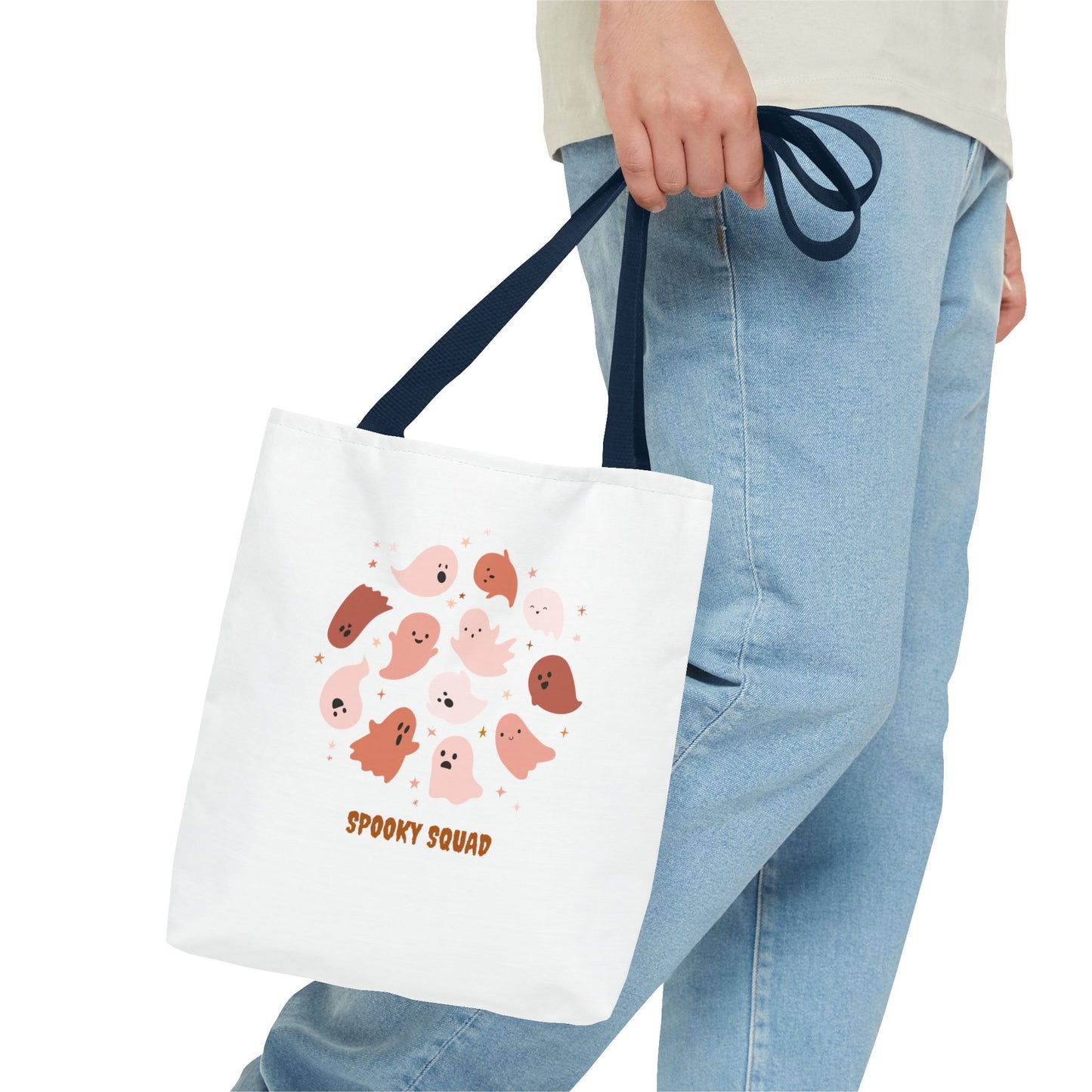 Cute Ghosts Halloween Gang Fall Spooky Squad Fall Season Tote Trick or Treating Candy Bag Reusable Lunch Bag