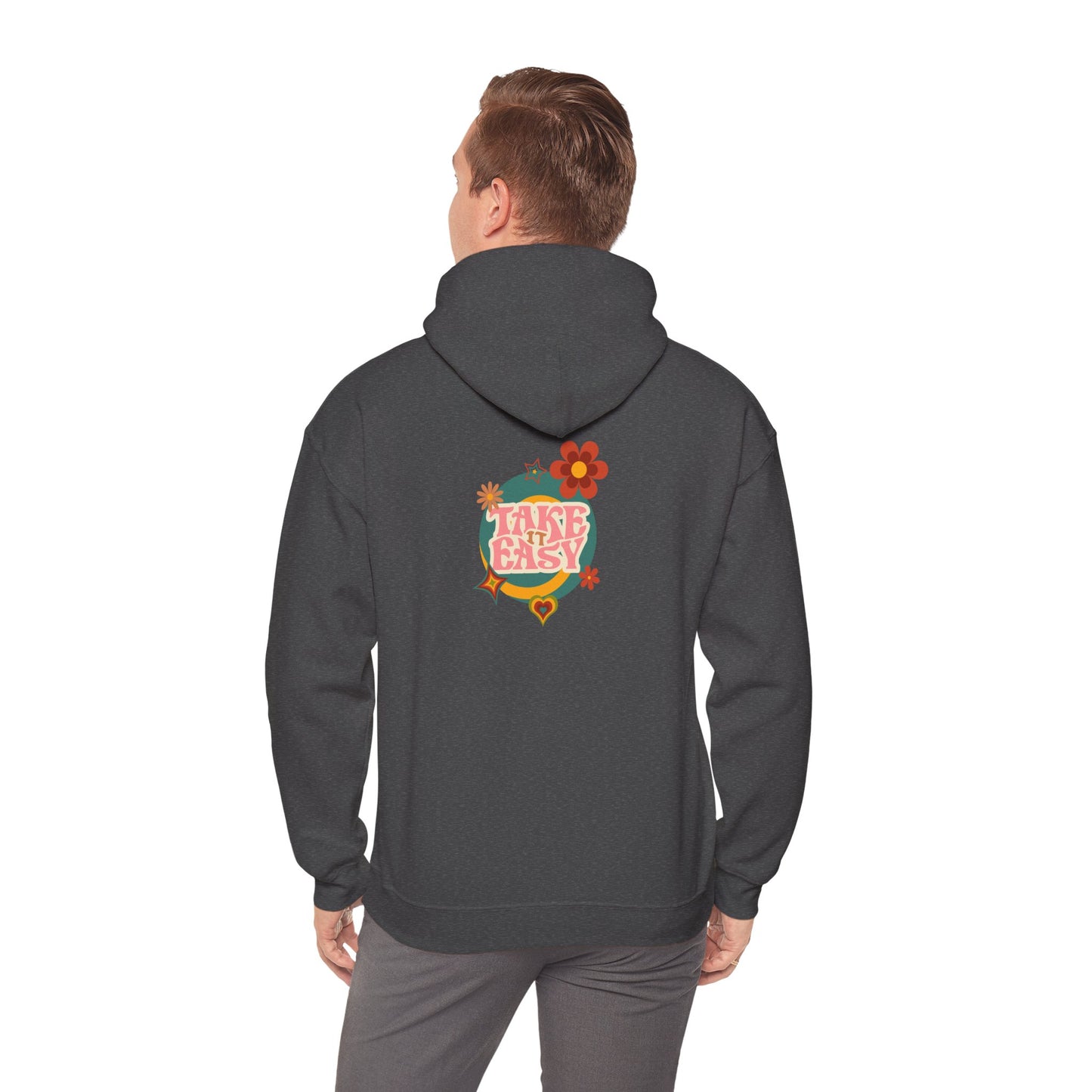 Unisex Heavy Blend™ Retro Vibes Take It Easy Hooded Sweatshirt