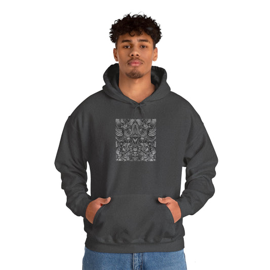 Unisex Heavy Blend™ Original Minimalist Line Art Full Size Hooded Sweatshirt - Liquid