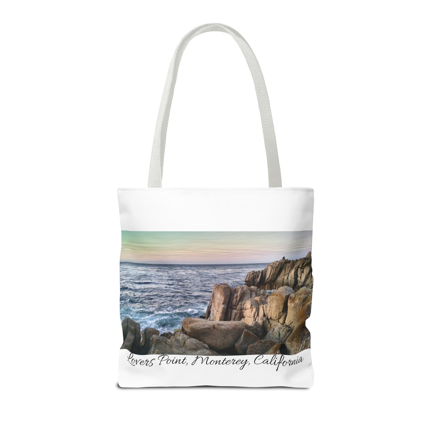 Unisex Travel Tote Bag Monterey California Scenic View Lovers Point Bay Area Keepsake Tote Bag Ocean View Nature Inspired Travel Gift Idea