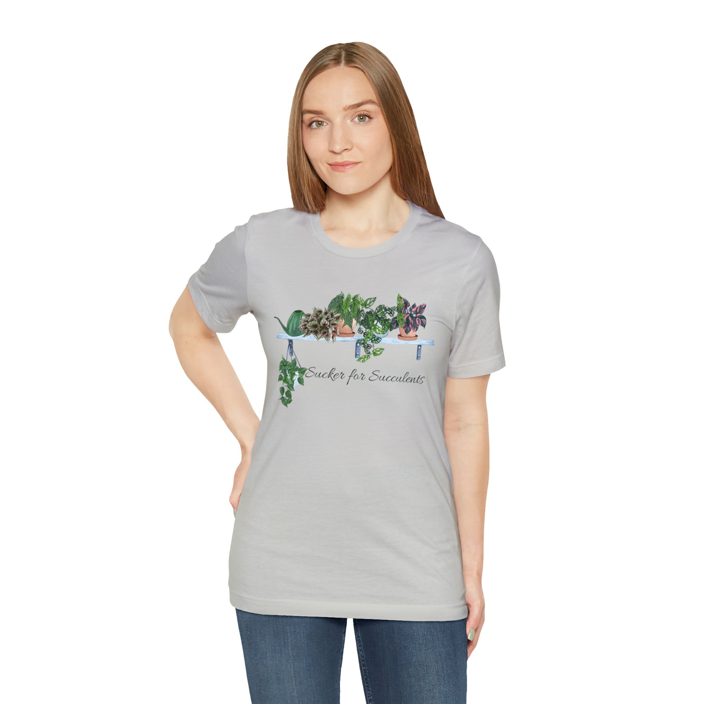 Unisex Gardening Themed T-Shirt Sucker for Succulents