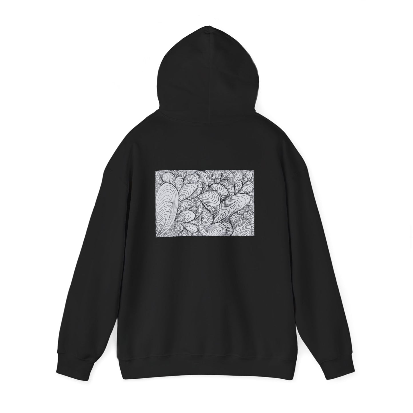 Unisex Heavy Blend™ Original Rough Artwork Midsize Print Hooded Sweatshirt