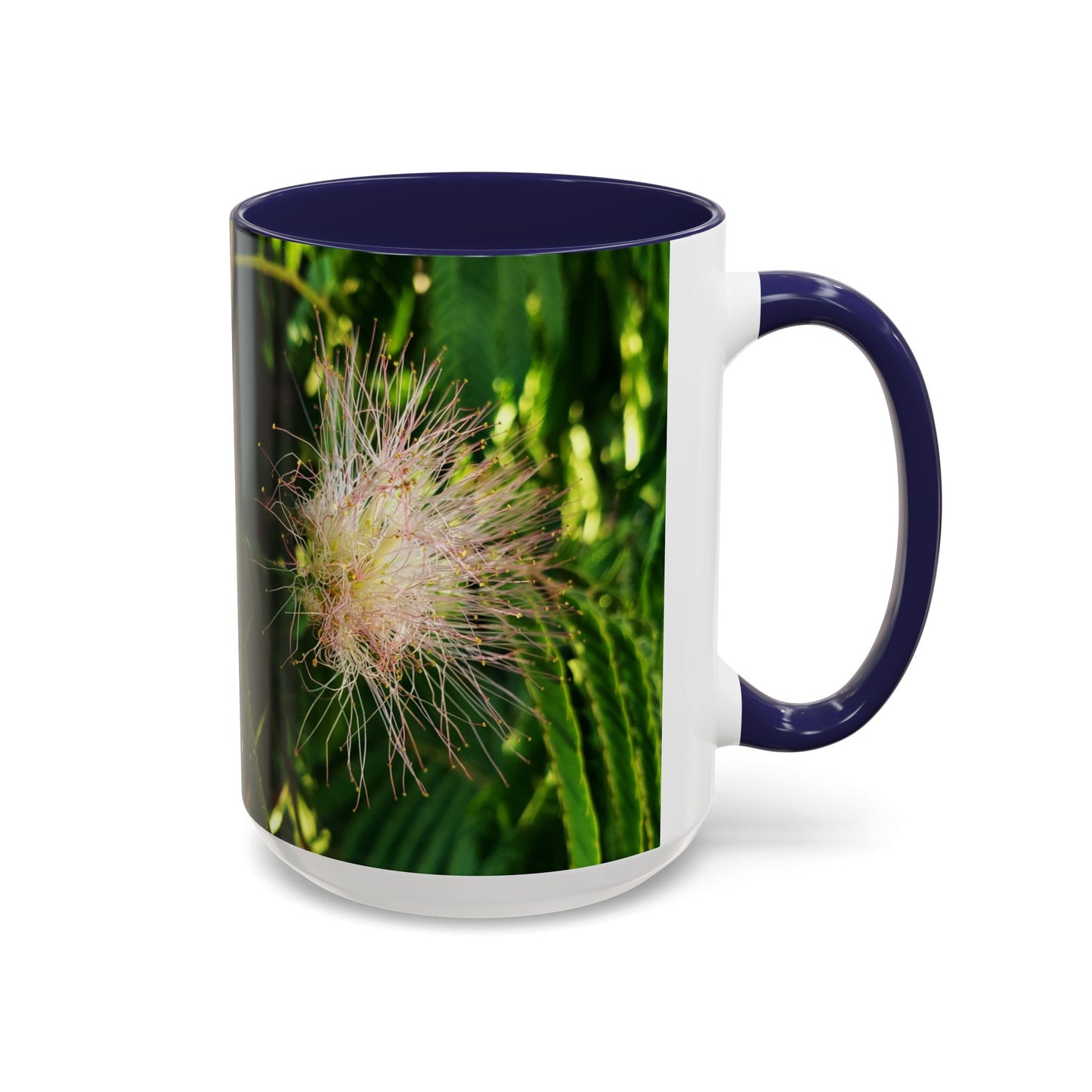 11oz /15oz Garden Themed Silk Blossom Plant Foliage Two Tone Coffee Mug