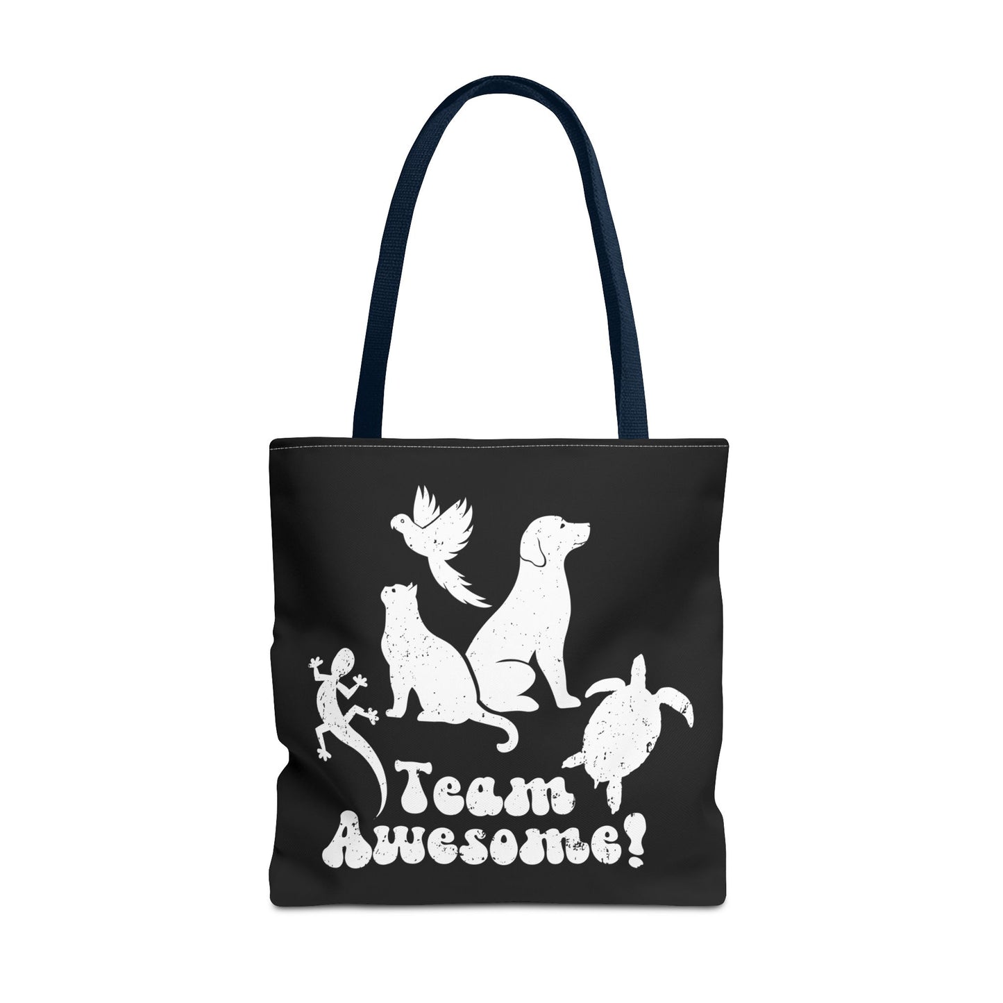 Unisex Animal Lover Lizard Cat Bird Dog Turtle Team Awesome Tote Bag