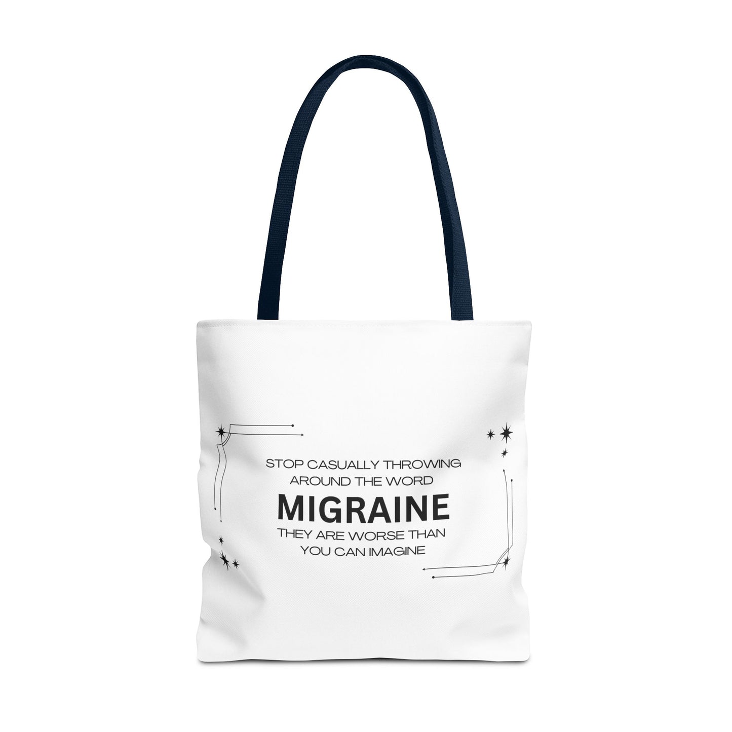 Unisex Migraine Day Invisible Illness Warrior Tote Bag