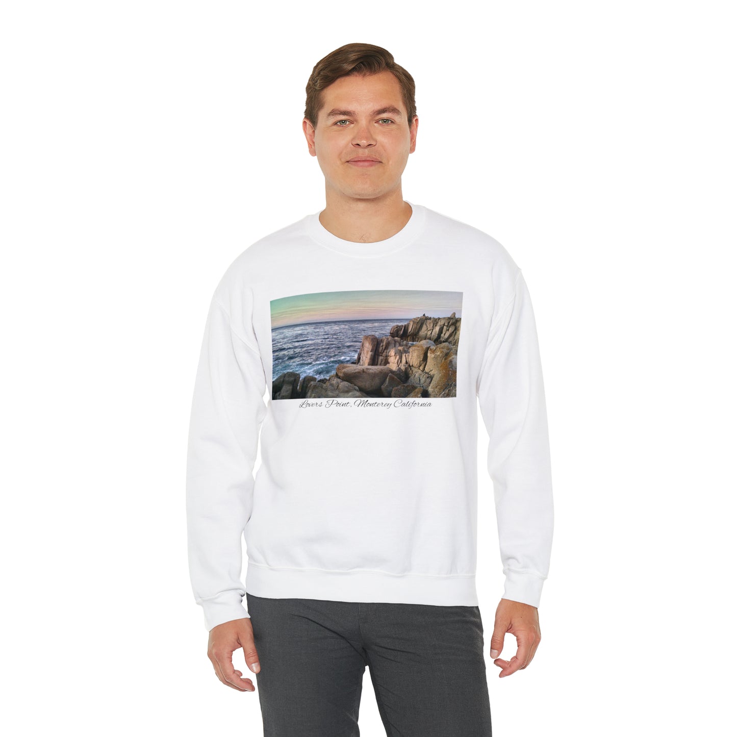 Unisex Landscape Sweatshirt Lovers Point, San Francisco Bay Area, Monterey, Monterey California, California