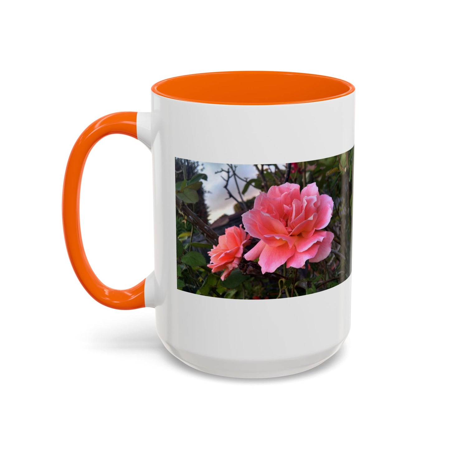 11oz/15oz Garden Themed Double Delight Rose Coffee Mug