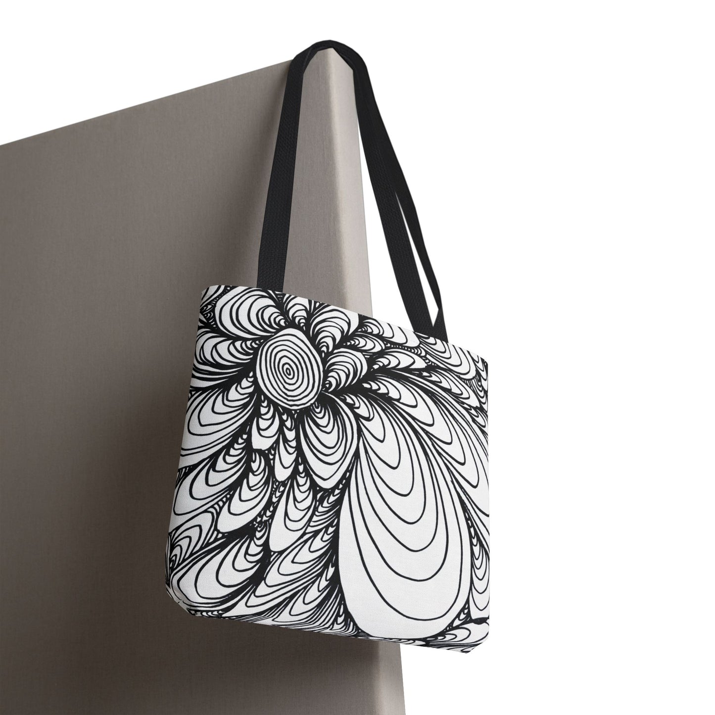 Unisex Original Doodle Art All Over Print Tote Bag - Apricots Noir