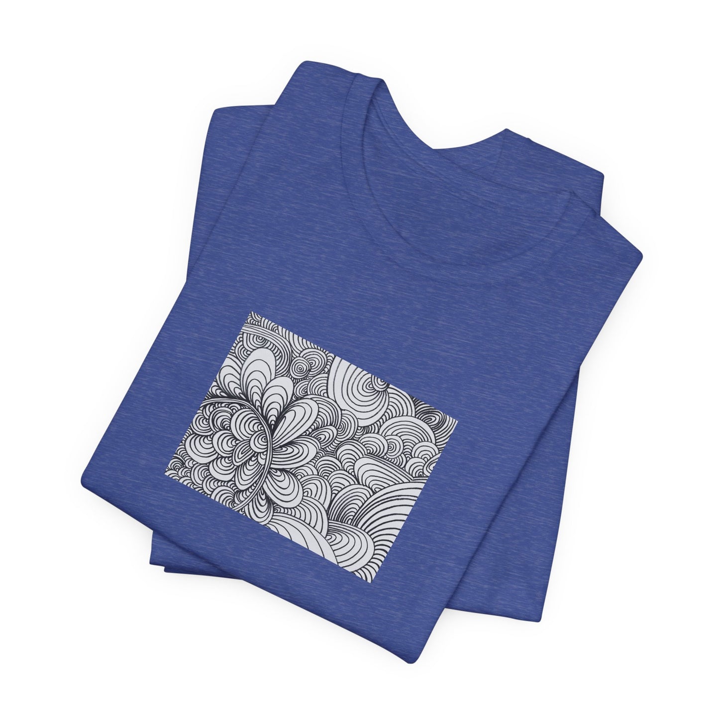 Unisex Original Healing Mesmerizing Line Art T-Shirt - Apricots Noir