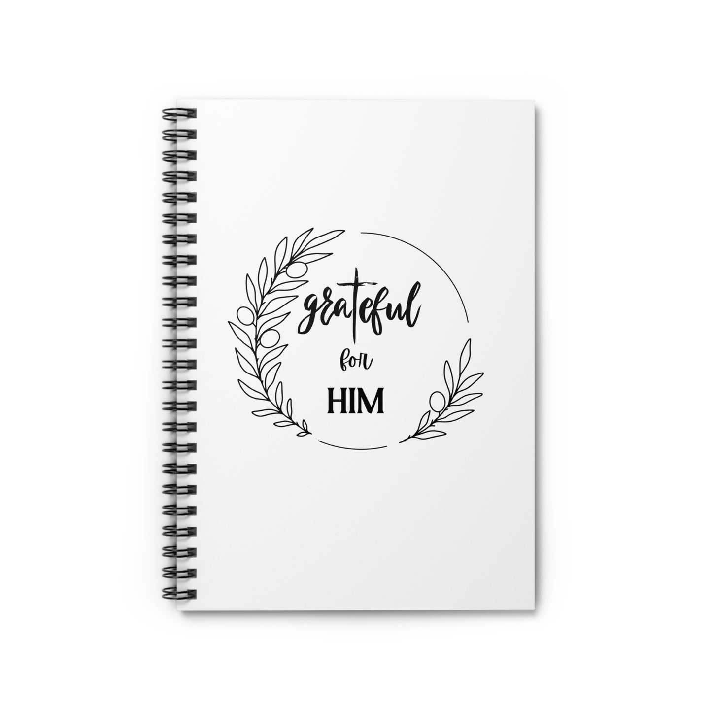 Spiral Notebook - Ruled Line, Round Motif graTeful for HIM EDC 118 pages