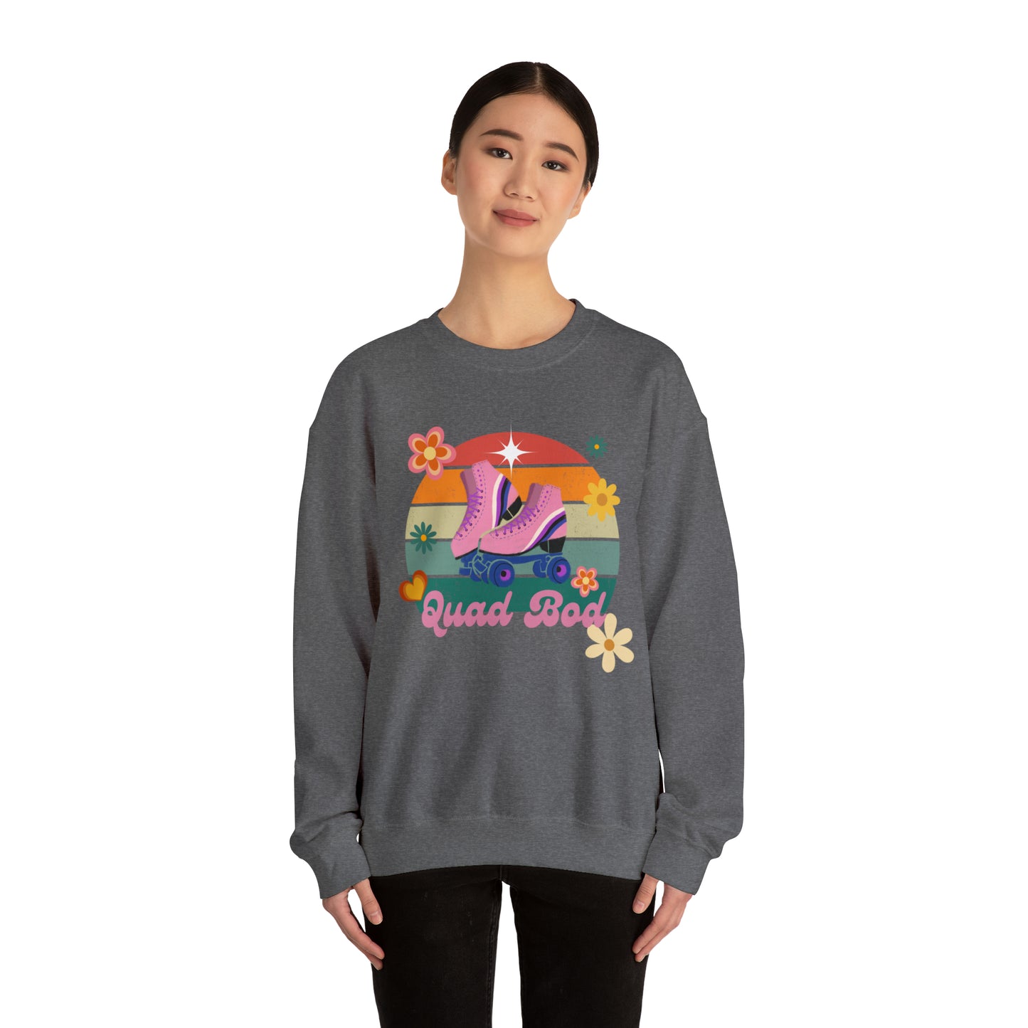 Unisex Quad Bod Retro Vibes Rollerskater Sweatshirt