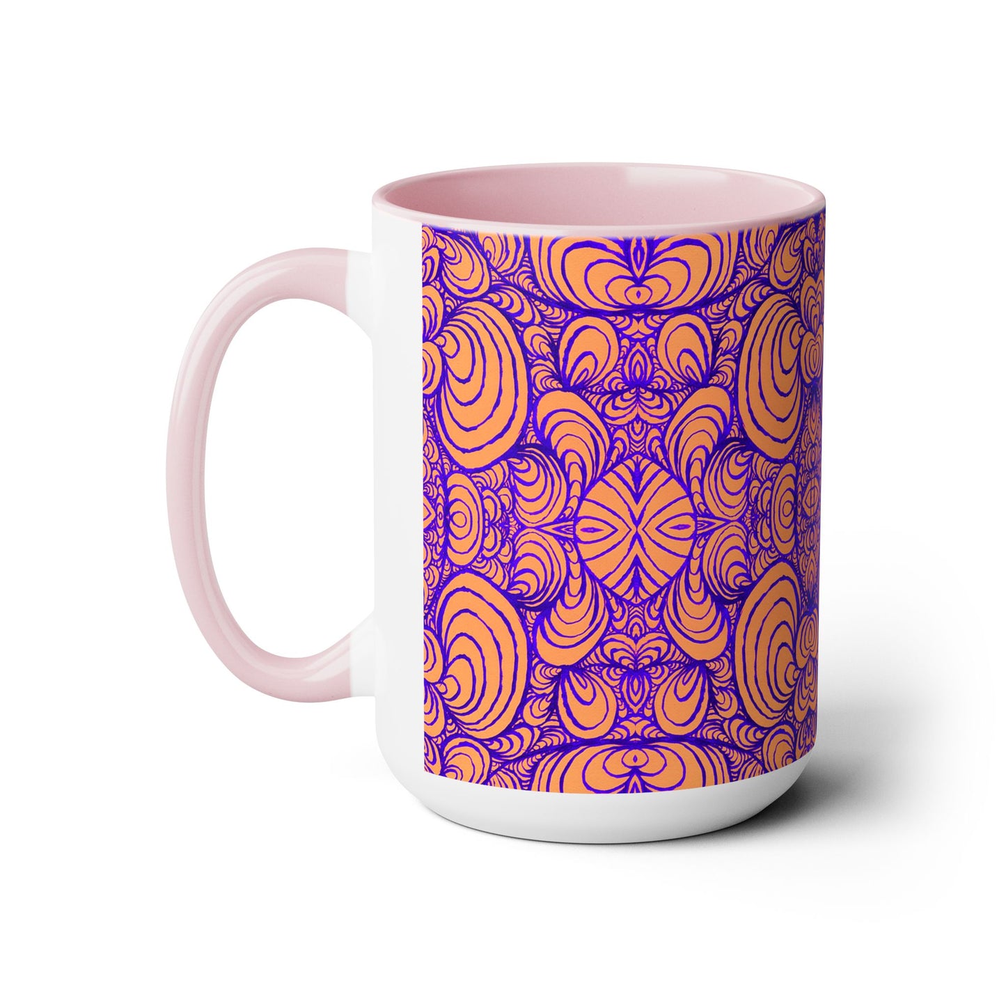 15oz Original Line Art Coffee Mug - Puzzle Panels 2 Color Pop Run