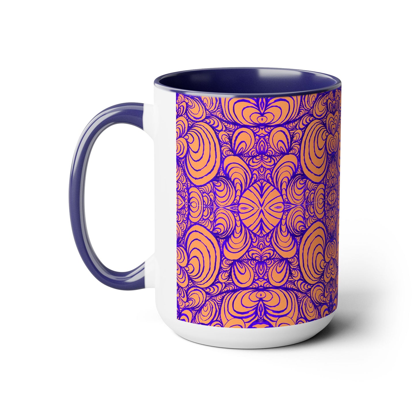 15oz Original Line Art Coffee Mug - Puzzle Panels 2 Color Pop Run