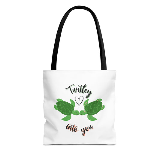 Unisex Cute Turtle Lover Turtley Into You Tote Bag