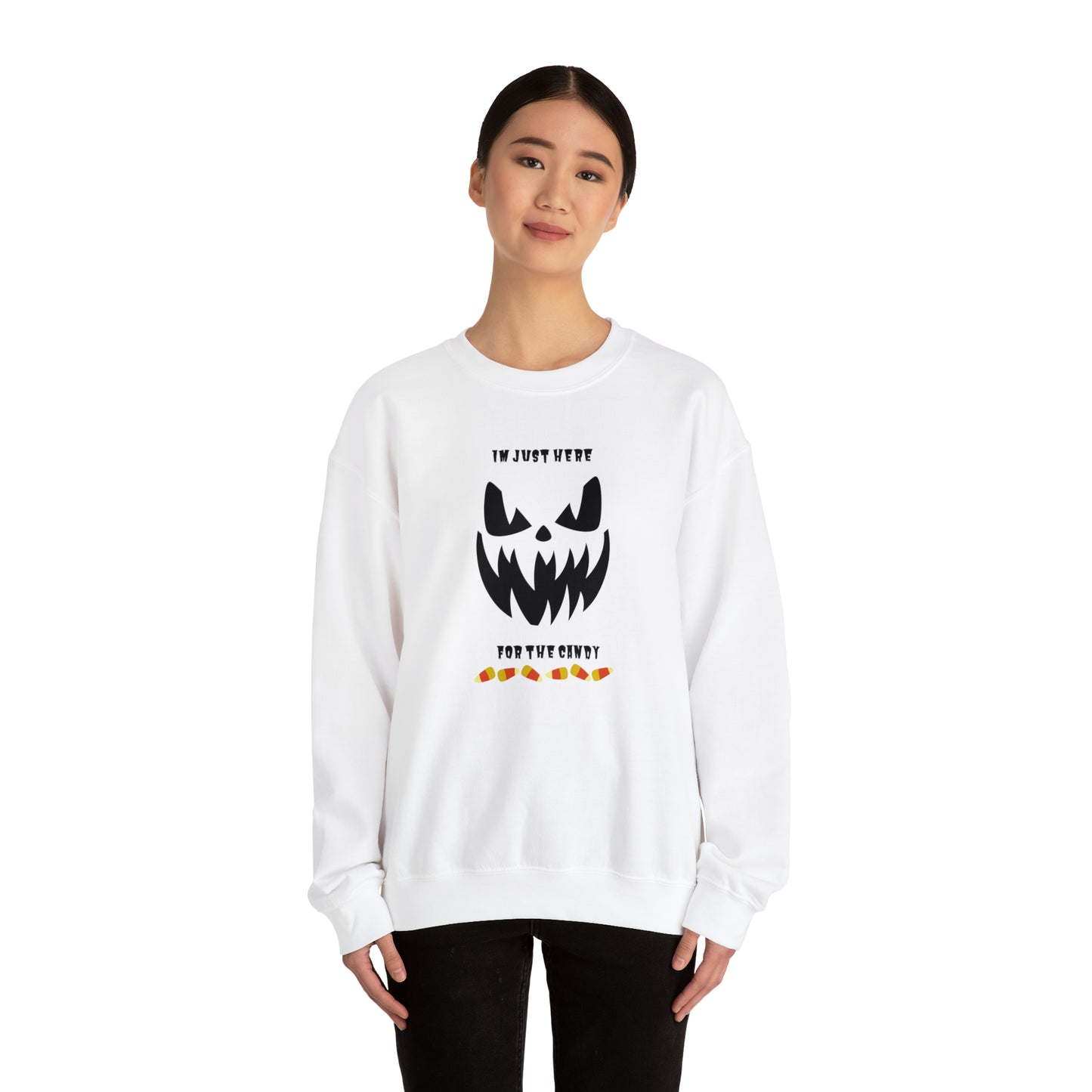 Unisex Im Just Here For The Candy Sweatshirt