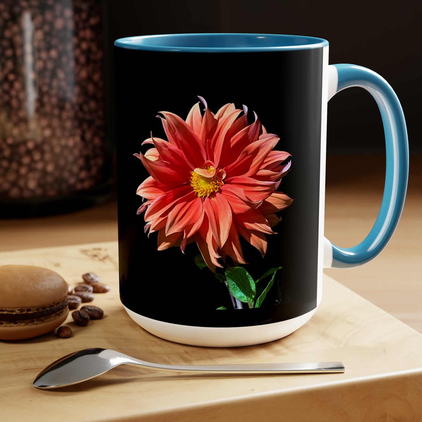 15oz Dahlia Flower Coffee Mug